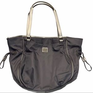 ANNE KLEIN Large Gray Shoulder Bag